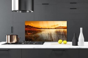 Panel nad blat kuchenny Ognisty Zachód nad Jeziorem