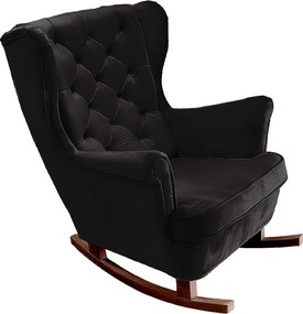 Fotel Relax z Tapicerowanym Siedzeniem i Podłokietnikami, Fotel TV 102x81x95cm Czarny_29884