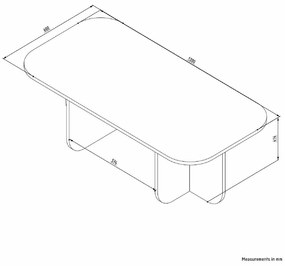 Stolik konferencyjny Becaj Travertine