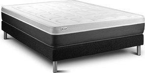 lózka z materacem VITAL SOFT 135 x 190 cm Rama lózka Czarny