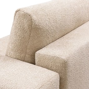 Beżowa rozkładana sofa z materiału bouclé 256 cm Rene – Rodier