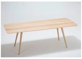 Stół z litego drewna dębowego Gazzda Stafa, 220x90 cm