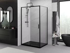 Mexen Exo kabina prysznicowa uchylna 105 x 70 cm, transparent, czarna - 819-105-070-70-00