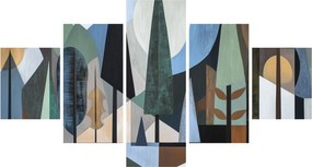 Obraz - Naturalna geometria abstrakcyjna II. (125x70 cm)