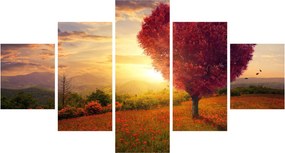 Obraz drzewa w kształcie serca (125x70 cm)