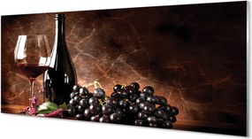 Szklany Panel Rubinowe Wino w Kieliszku