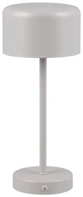 Jasnoszara lampa stołowa LED ze ściemniaczem (wys. 30 cm) Jeff – Trio