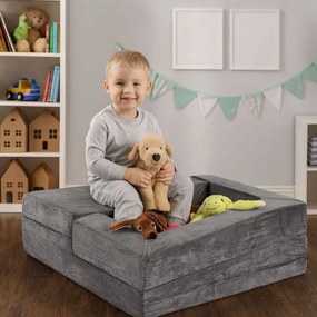 Modułowa sofa piankowa, dziecięca Twino, kolor szary