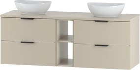 Kaszmirowy Zestaw do Łazienki 140cm Szafka Regał Blat Umywalka Pile