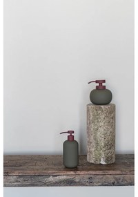 Ciemnozielony dozownik do mydła ceramiczny 120 ml Lotus Play – Mette Ditmer Denmark