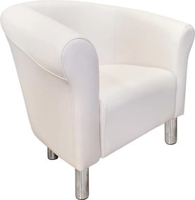 Fotel Milo tkanina Eko-skóra elegancki fotel do salonu i gabinetu : Kolor nogi - Chrom, Kolor tkaniny - EKO-SKÓRA - 10D, Wysokość nogi - 15 cm