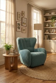 Morski fotel skandynawski do salonu boucle  A6-G30