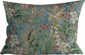 Bawełniana poszewka na poduszkę LUNARIA 70x90 cm, zielona