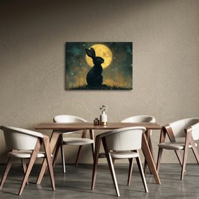 Obraz - Zając z księżycem (70x50 cm)