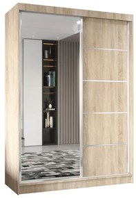 Szafa przesuwna - Marco 150 cm, dąb sonoma