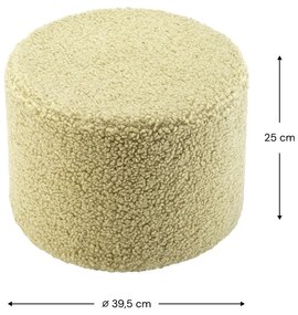 Zielony puf dziecięcy z materiału bouclé – Wigiwama
