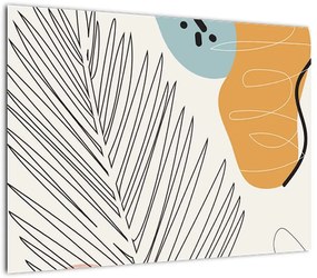 Obraz - ilustracja liścia (70x50 cm)