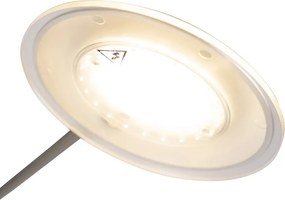 Nowoczesna lampa stojąca stalowa z LED i ramieniem do czytania - Ibiza