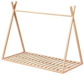 Łóżko dziecięce z litego drewna bukowego w kształcie domku ze stelażem 90x190 cm Maralis – Kave Home