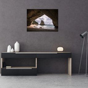 Obraz na szkle z jaskini, Nowa Zelandia (70x50 cm)