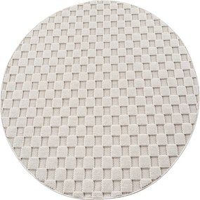 Dywan nowoczesny 3D Helix kremowy 80 cm x 80 cm koło