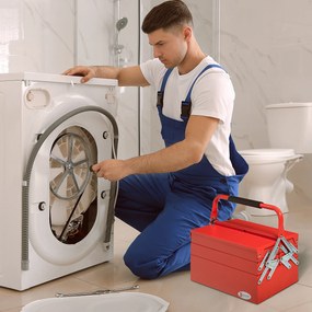 Skrzynka narzędziowa DURHAND skrzynka narzędziowa 5 przegródek stalowych 45 x 22,5 x 34,5 cm