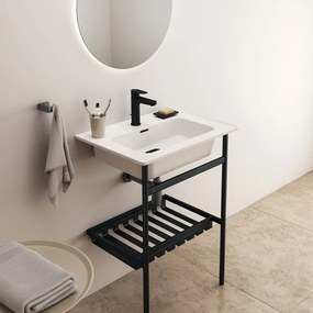 Czarny metalowy stelaż pod umywalkę 56x84 cm Conca – Ideal Standard