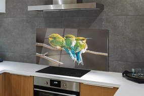 Szkło do Kuchni na Ścianę Ptasie Zgromadzenie na Drzewie