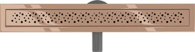 Mexen Flat 360° M12 odpływ liniowy obrotowy 50 cm, różowe złoto - 1621050-40