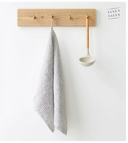 Lniana ścierka 45x65 cm Thin Black Stripes – Linen Tales