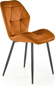 Velvetowe krzesło do jadalni z kubełkowym siedziskiem K453 Halmar