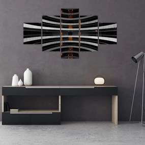Abstrakcyjny obraz - budynek (125x70 cm)
