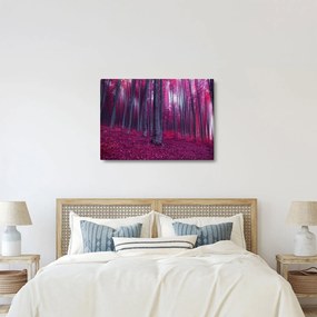 Obraz różowego lasu (70x50 cm)