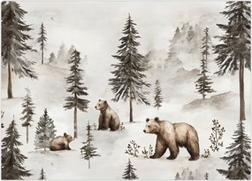 Obraz - Las z niedźwiedziami (70x50 cm)