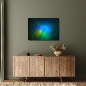 Obraz na szkle - niebieska abstrakcja (70x50 cm)