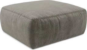 Szary podnóżek z tkaniny szenilowej Kuki – Makamii