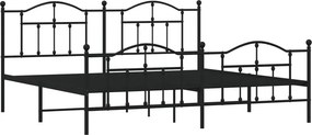 Czarne metalowe łóżko loftowe 200x200cm T9-P29