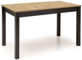 Rozkładany stół prostokątny dąb artisan + czarny N0-R32