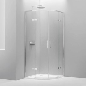 Kabina prysznicowa półokrągła EX406A drzwi uchylne