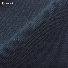 Ciemnoniebieskie tapicerowane łóżko dwuosobowe ze schowkiem i stelażem 200x200 cm Lupine – Micadoni