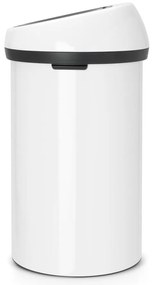 Biały stalowy kosz na śmieci otwierany na dotyk 60 l Touch Bin – Brabantia