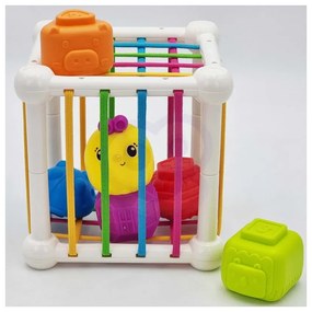 Woopie baby elastyczna kostka sensoryczna sorter dla dzieci zwierzątka + grzechotka 7 el.