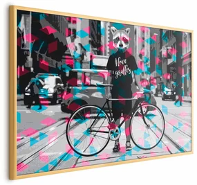 Plakat Giraffes 90x60 cm z ramą złotą bez marginesu ARTGEIST B