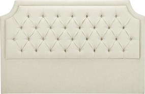 Zagłówek do łóżka pikowany 150 cm – Tapicerowany – Beżowy – JOHENE