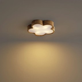 Dziecięca lampa sufitowa drewniana z białym wykończeniem - Lucille