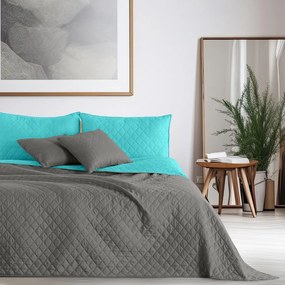 Turkusowa narzuta z mikrowłókna DecoKing Axel, 170x210 cm