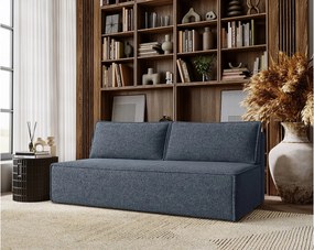 Sofa z funkcją spania i pojemnikiem DUO, tkanina Verita, Granatowy