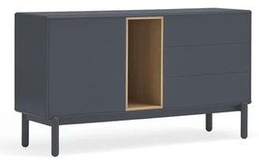 Ciemnoszara niska komoda 137x76 cm Corvo – Teulat