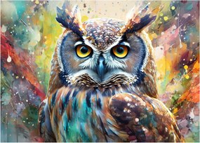 Obraz - Malowanie sowy (70x50 cm)