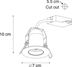Inteligentny nowoczesny reflektor czarny z żarówką WiFi ST64 - Insight